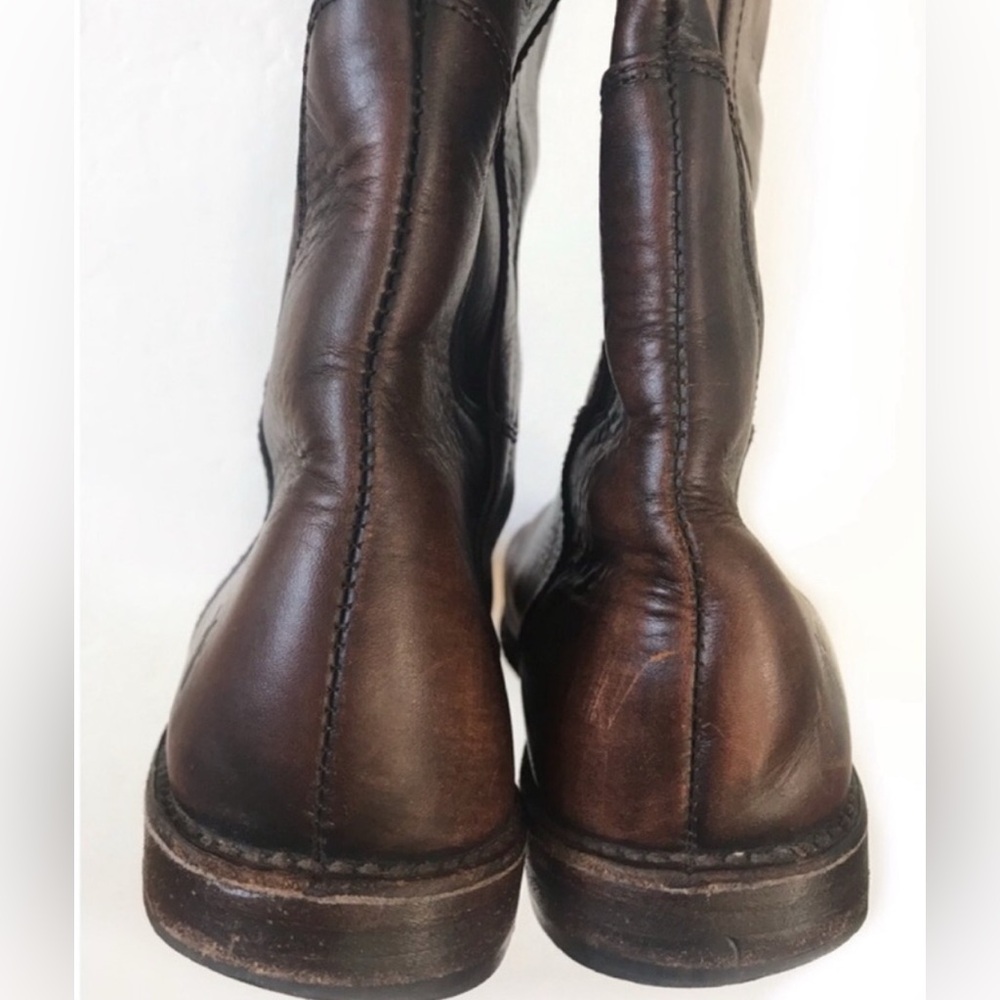 Frye Brown Leather Knee-High Boots - 6.5 - Picture 3 of 8